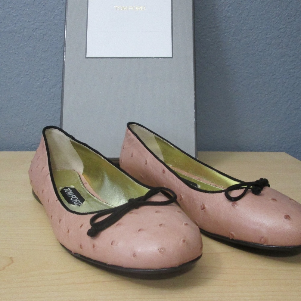 Tom Ford - Rare Ostrich Ballerina Flats - NWT